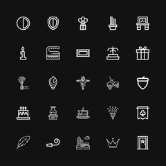 Editable 25 decoration icons for web and mobile
