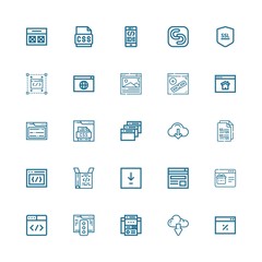 Editable 25 browser icons for web and mobile