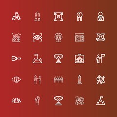 Editable 25 leadership icons for web and mobile