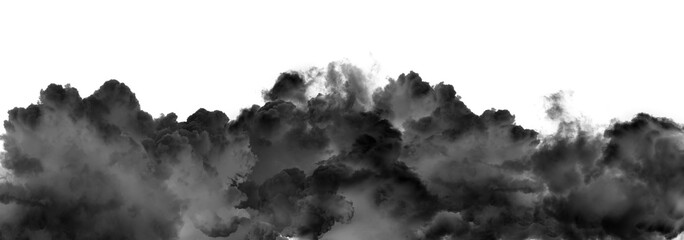 black  clouds or smoke on black background