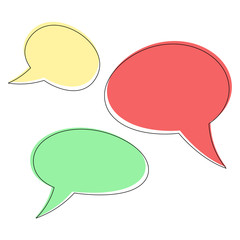 Colorful dialog speech bubbles
