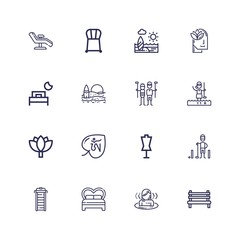 Editable 16 relax icons for web and mobile