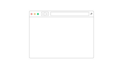 Browser mockup frames. Design template with browser window for mobile device design. Vector illustration