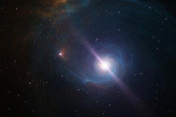 Fototapeta na wymiar Supermassive black hole in deep space