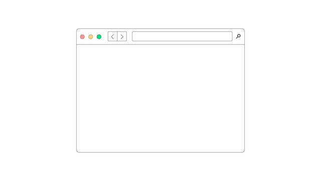 Browser mockup frames. Design template with browser window for mobile device design. Vector illustration