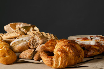 Variety of breads