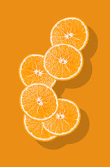 Orange fruit slices