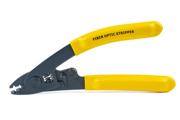 Fiber optic stripper tool isolated on white