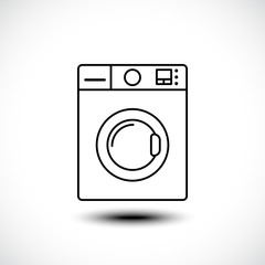 Washing machine line icon. Home appliances symbol. Vector illustration