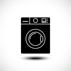 Washing machine line icon. Home appliances symbol. Vector illustration
