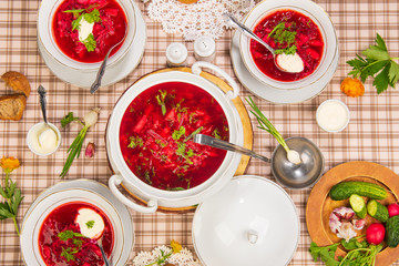 traditional borsch for a large family