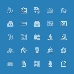 Editable 25 apartment icons for web and mobile