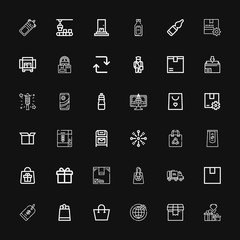 Editable 36 package icons for web and mobile