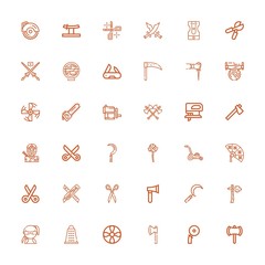 Editable 36 blade icons for web and mobile