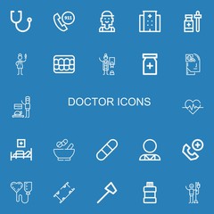 Editable 22 doctor icons for web and mobile