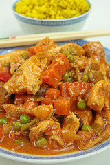 poulet et légumes sauce aigre-douce