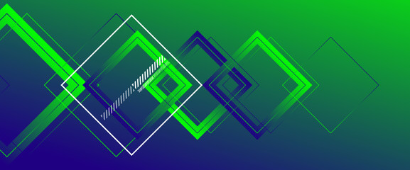 Abstract background with simple square or rectangle geometrical shapes. Geometric template with fluid gradients. Line design, technology concept. Vector Illustration For Wallpaper, Banner Background
