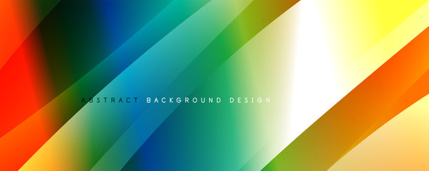 Wave liquid style lines with shadows and light on gradient background