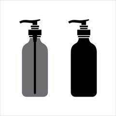 Cosmetics pump bottle flat vector design for apps and websites
