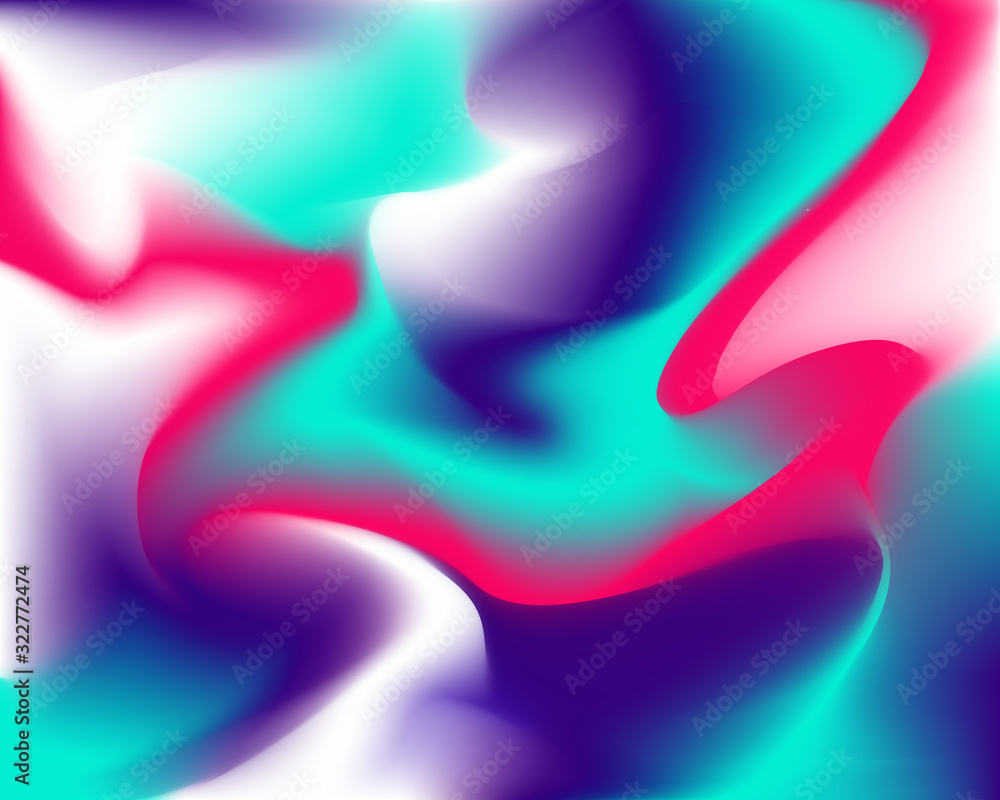 Aufkleber abstract gradients colors mesh background. blurred bright neon dynamic waves. vector modern digital 