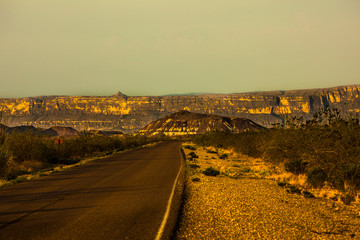 Big Bend National Park, USA at sunset