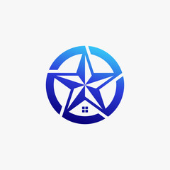 star logo with home symbol