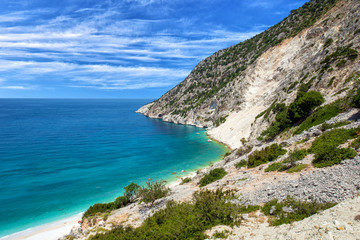 Fototapeta na wymiar Beautiful landscape of mediterranean sea shore
