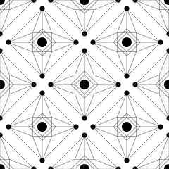 Black and White seamless vector background Pattern. monochrome elements