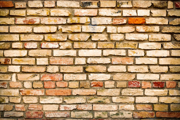 Old brick wall. Can be used as background.