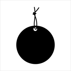 Round Clothing Tags flat vector icon for apps and websites