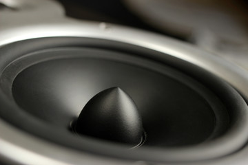 Acoustic column, musical speaker. Close up