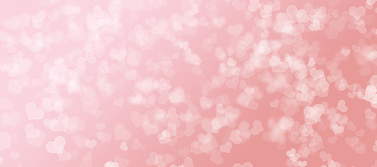 bokeh background Valentines day  with hearts