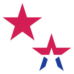 Five pointed star, icon set. Vector illustration on white background.