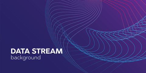 Data stream background. Datacenter grid and bigdata background vector