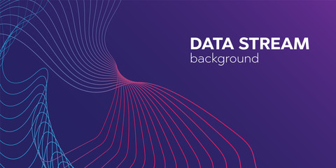 Data stream background. Datacenter grid and bigdata background vector