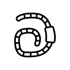 Fototapeta na wymiar worm icon vector. Thin line sign. Isolated contour symbol illustration