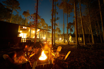 night in camping  japan