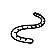 worm icon vector. Thin line sign. Isolated contour symbol illustration