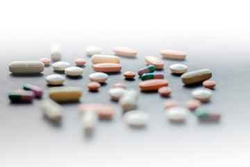 Medicine, different pills and drugs 