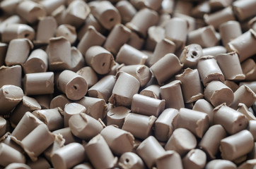 Gray polymer dye in granules, background texture