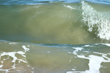 close up of water wave,clear water in beach, salty water background, water concept in nature