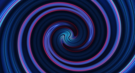 Obraz premium Abstract blue background. Circle, blue neon. Twisting.