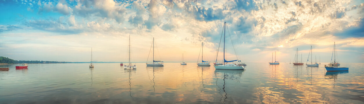 Morning Sea - Panoramic View