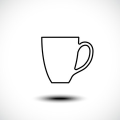 Mug line icon. Vector illustration. 