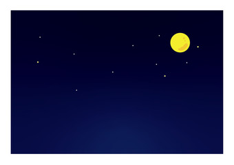 夜空　月　背景素材