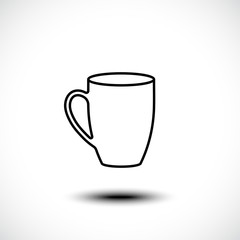 Mug line icon. Vector illustration. 