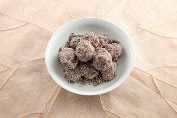 sweet sorghum rice cake balls with red bean