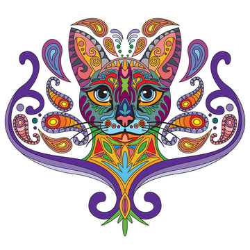 Colorful ornamental cat 2