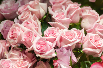 bouquet of roses among flowers