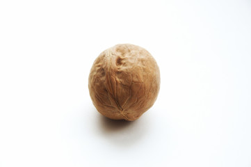walnut on a light background. proper nutrition, nut in the shell.